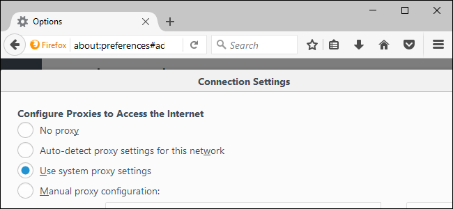 change netwpork settings for firefox on mac